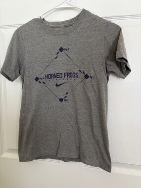 Nike Gray Horned Frogs Baseball Graphic Tee